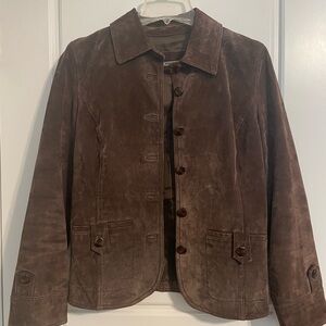 I. E Relaxed 100% Chocolate Brown Leather Jacket